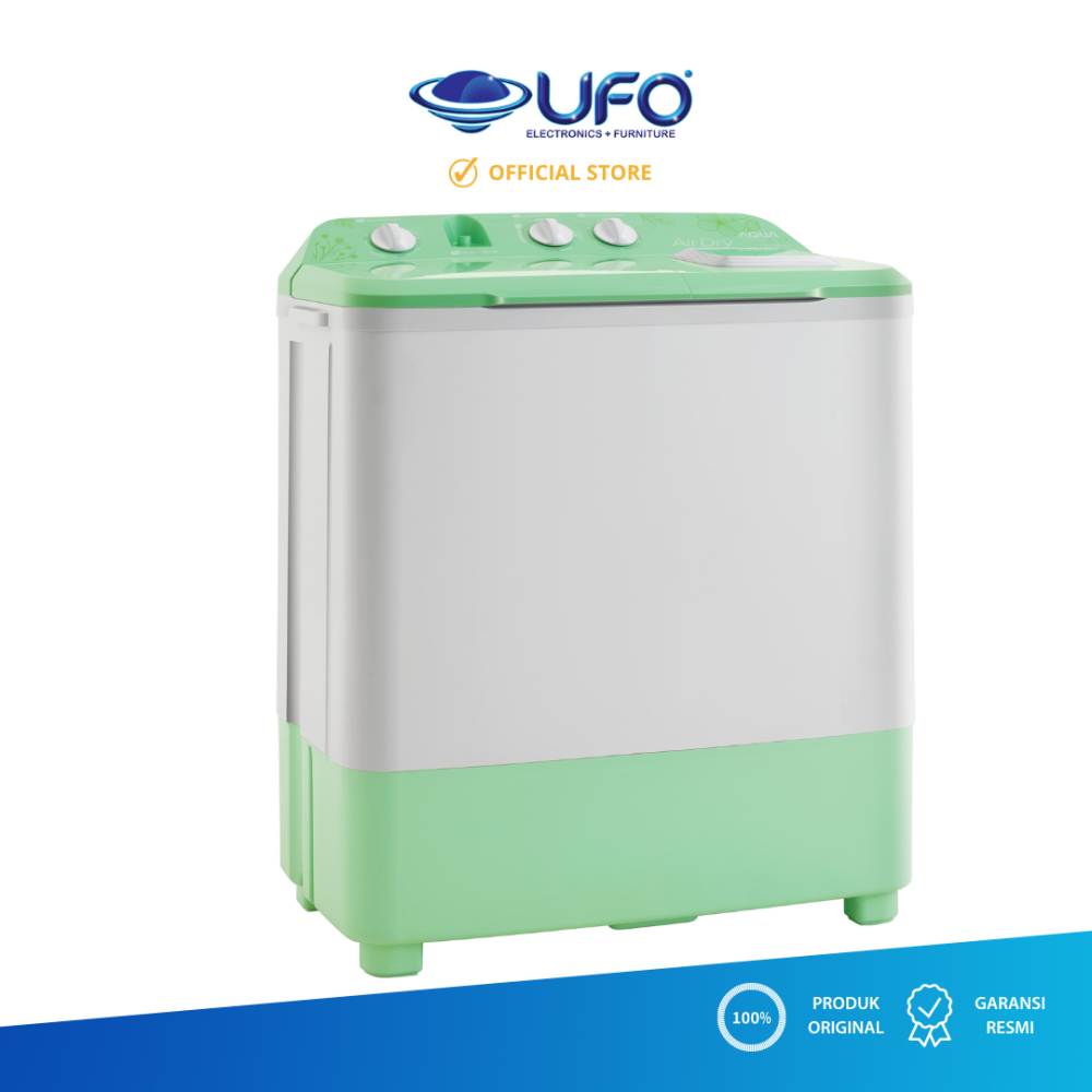 Aqua Mesin Cuci 2 Tabung Hijab 7 Kg QW761XT(GR) | UFO